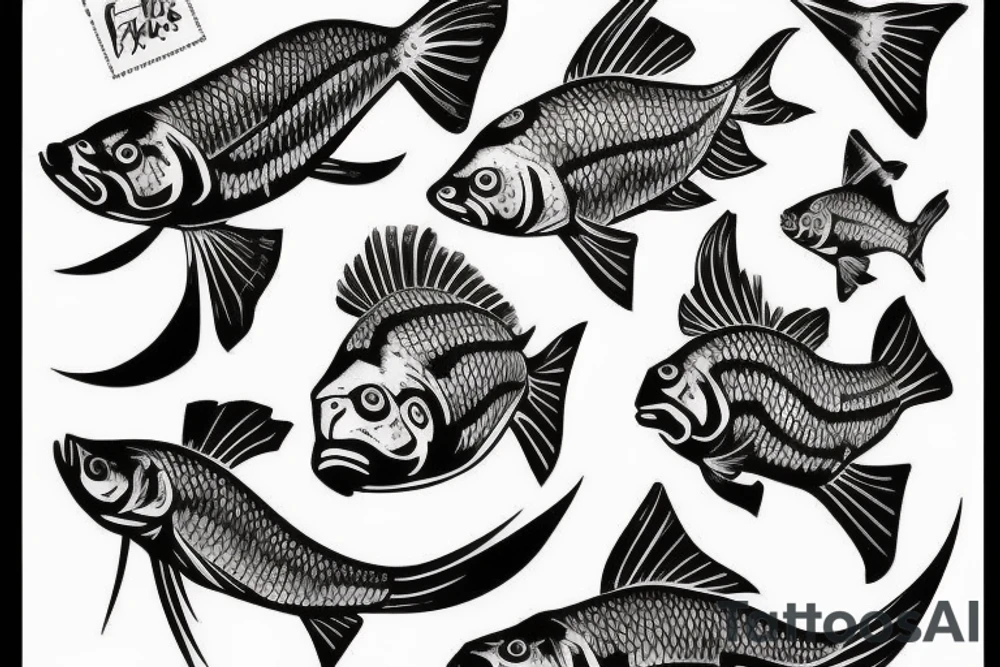 Gold fish tattoo idea