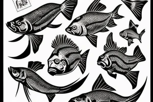 Gold fish tattoo idea
