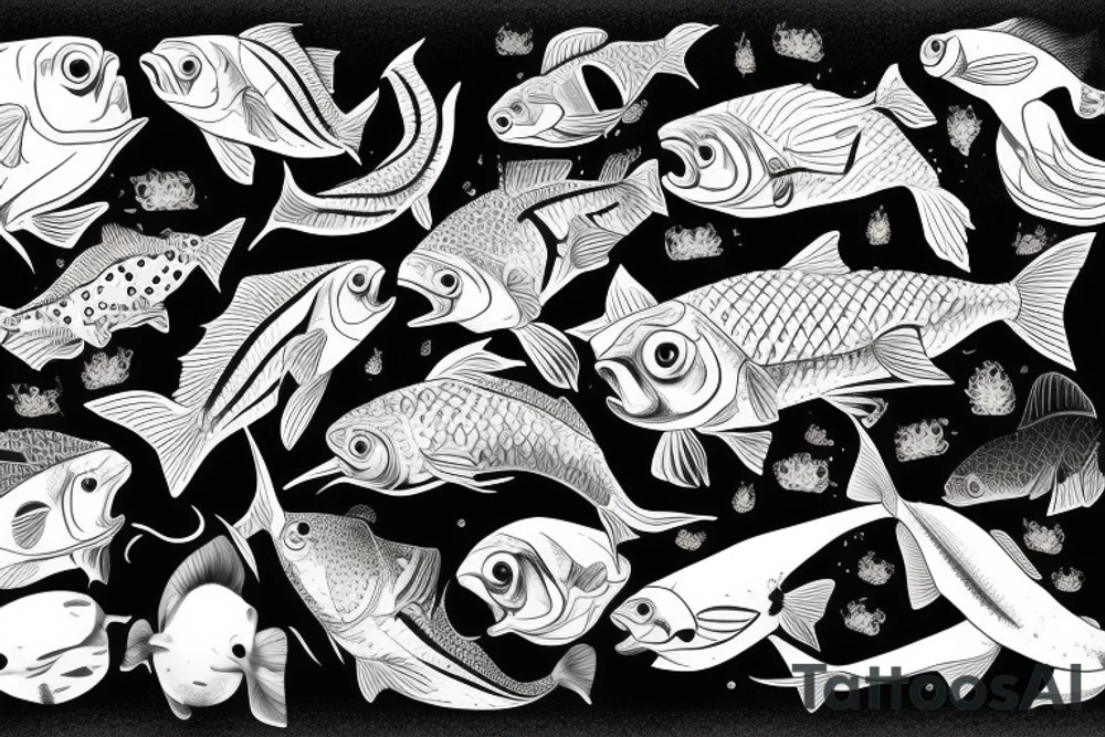 Gold fish tattoo idea