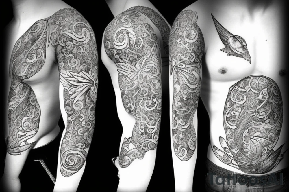 Friendly gold fish tattoo idea