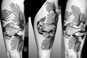 Friendly gold fish tattoo idea