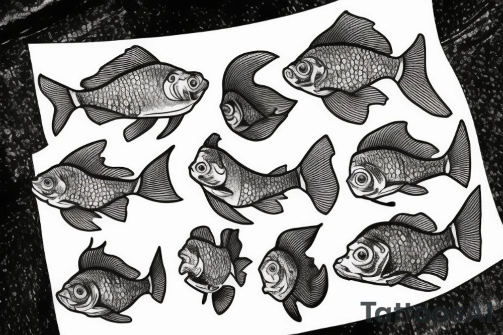 Friendly gold fish tattoo idea