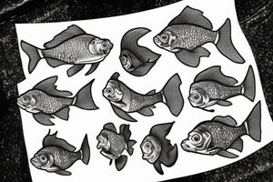 Friendly gold fish tattoo idea