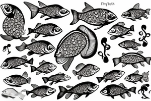 Friendly gold fish tattoo idea