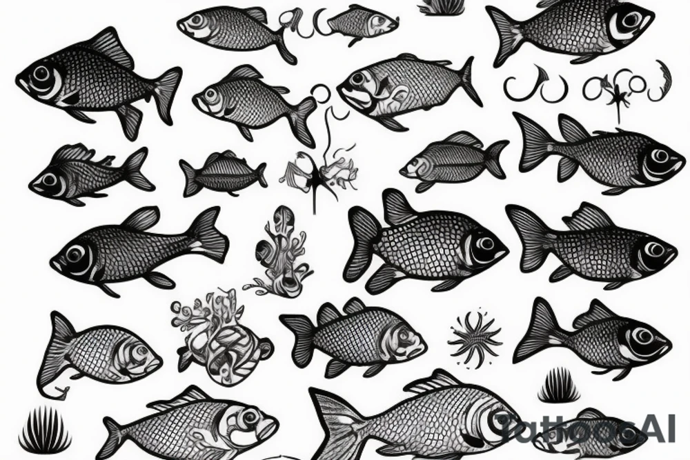 Friendly gold fish tattoo idea