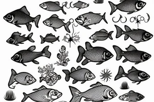 Friendly gold fish tattoo idea