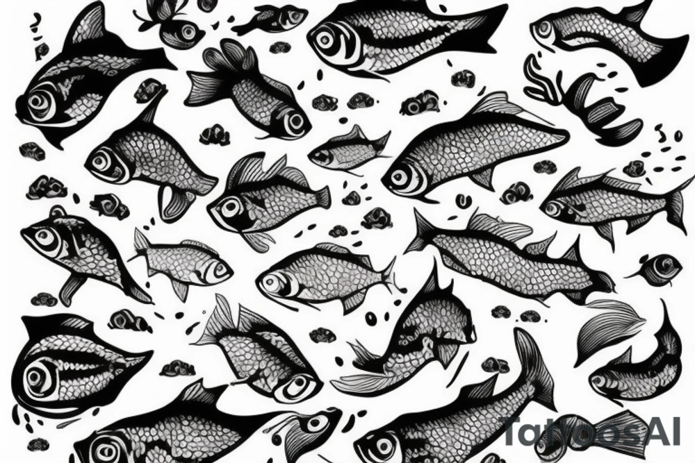 Friendly gold fish tattoo idea