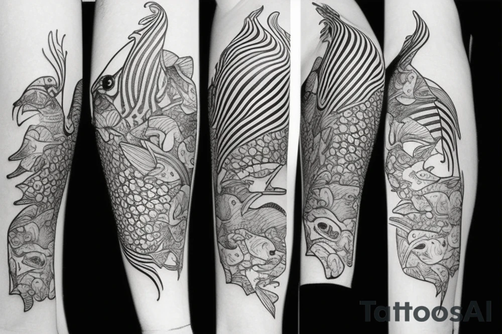 Friendly gold fish tattoo idea