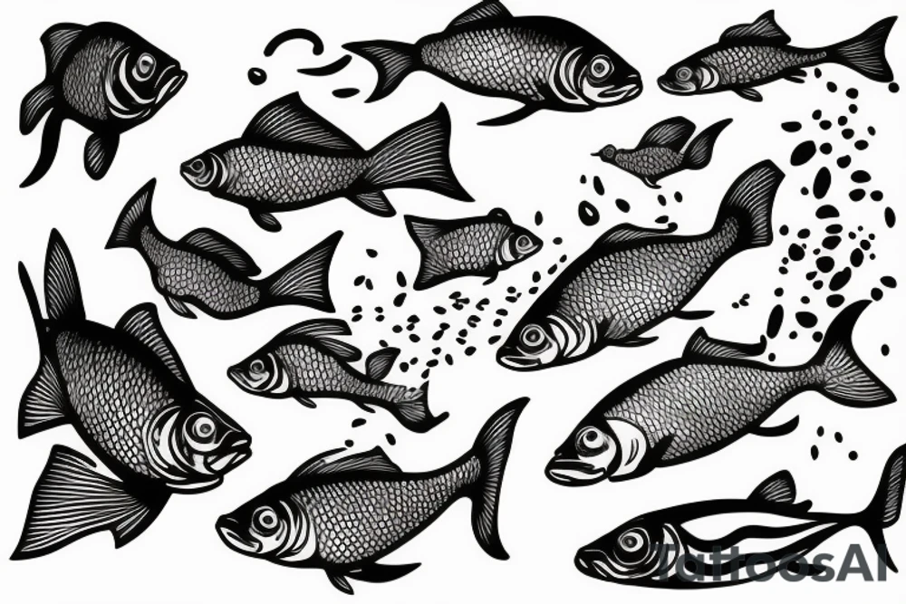 Friendly gold fish tattoo idea