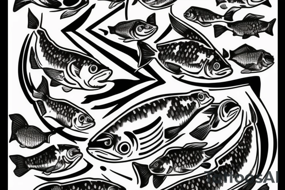 Friendly gold fish tattoo idea