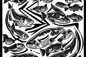 Friendly gold fish tattoo idea