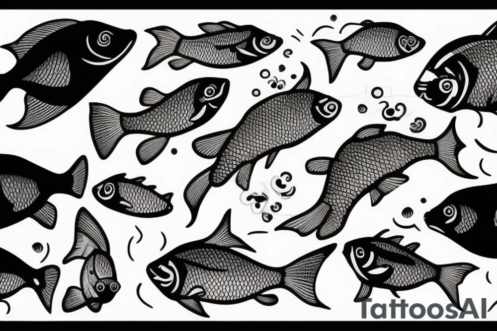 Friendly gold fish tattoo idea