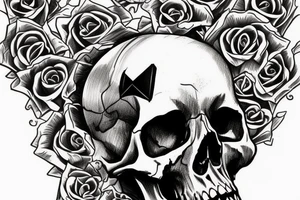 At the top of Tattoo there will be a skull with a sword through the top of the skull.  Under the skull the words "Memento MorI" will be written tattoo idea