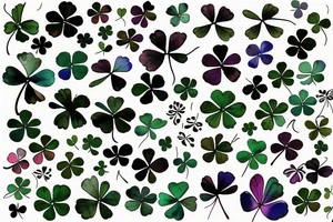 5 leaf clover tattoo idea