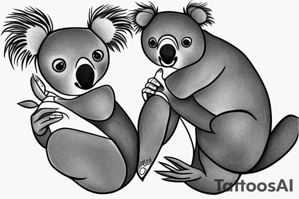 Koala tattoo idea