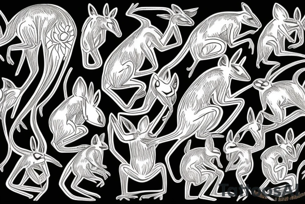 Kangaroo tattoo idea