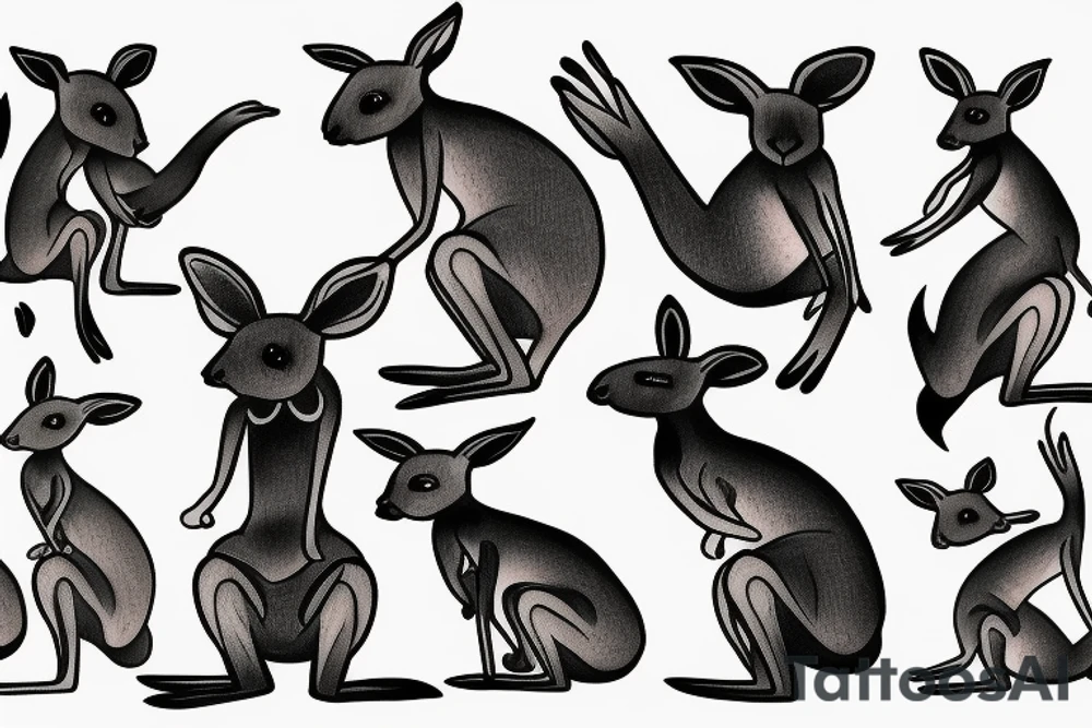 Kangaroo tattoo idea