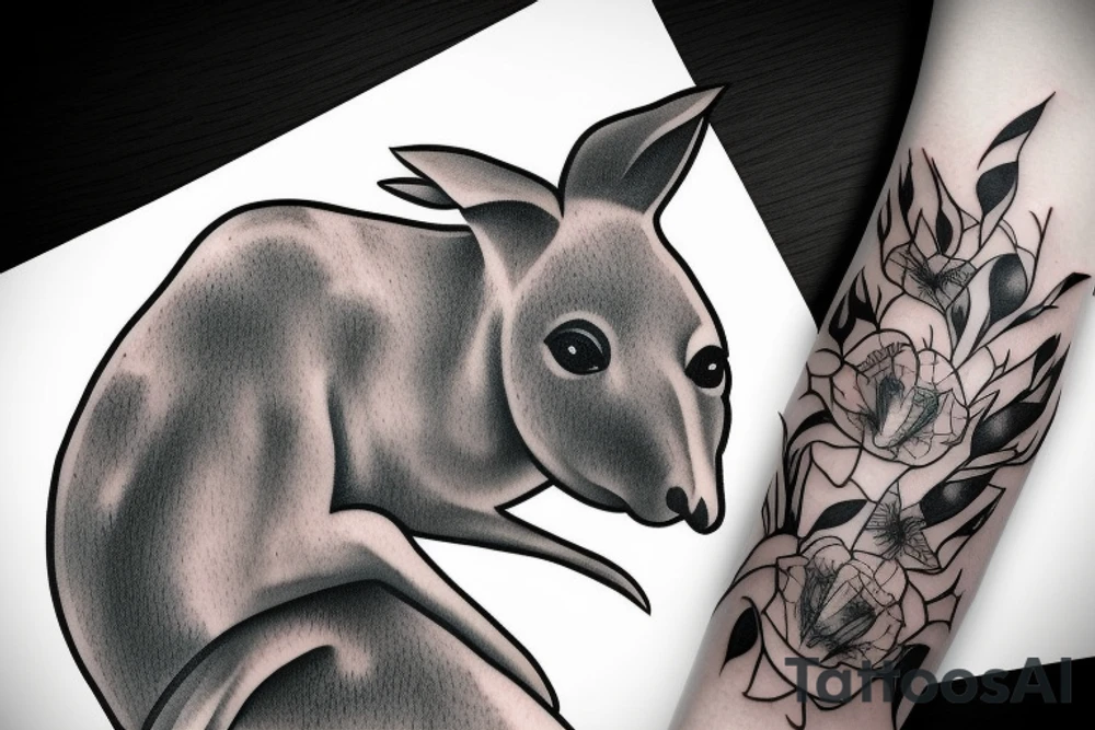 Kangaroo tattoo idea