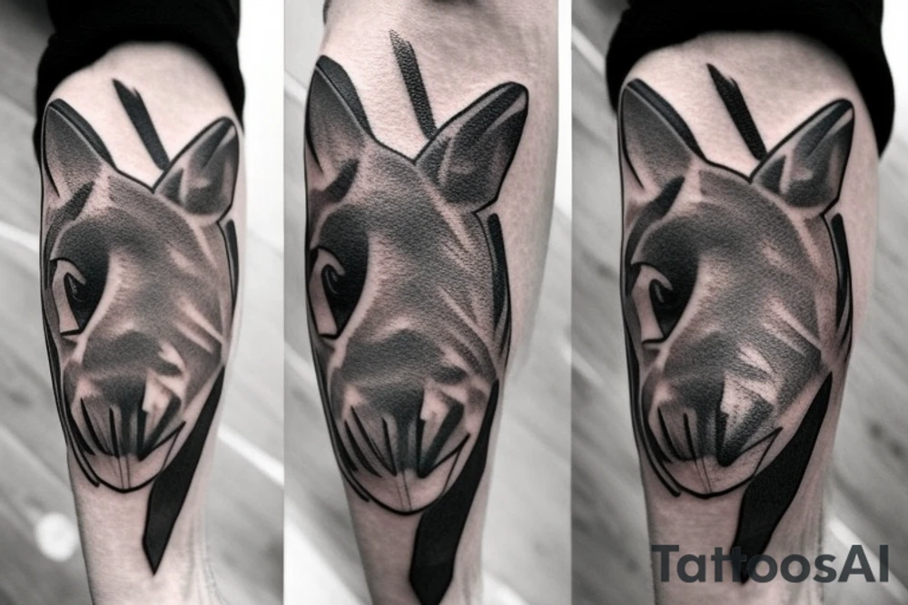 Kangaroo head tattoo idea