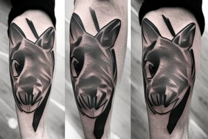 Kangaroo head tattoo idea