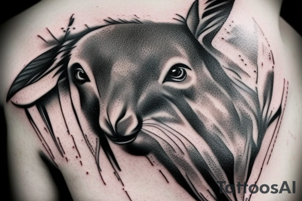 Kangaroo gangster tattoo idea