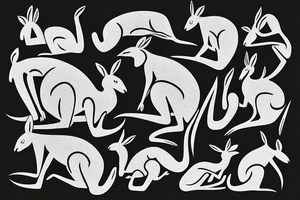 Jacked kangaroo tattoo idea