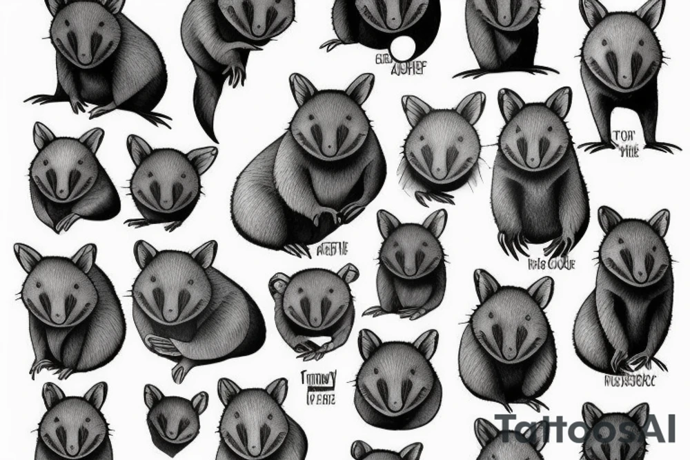 Wombat tattoo idea