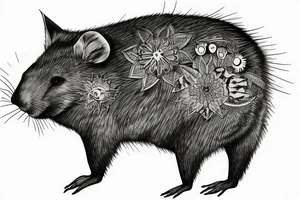 Wombat head tattoo idea