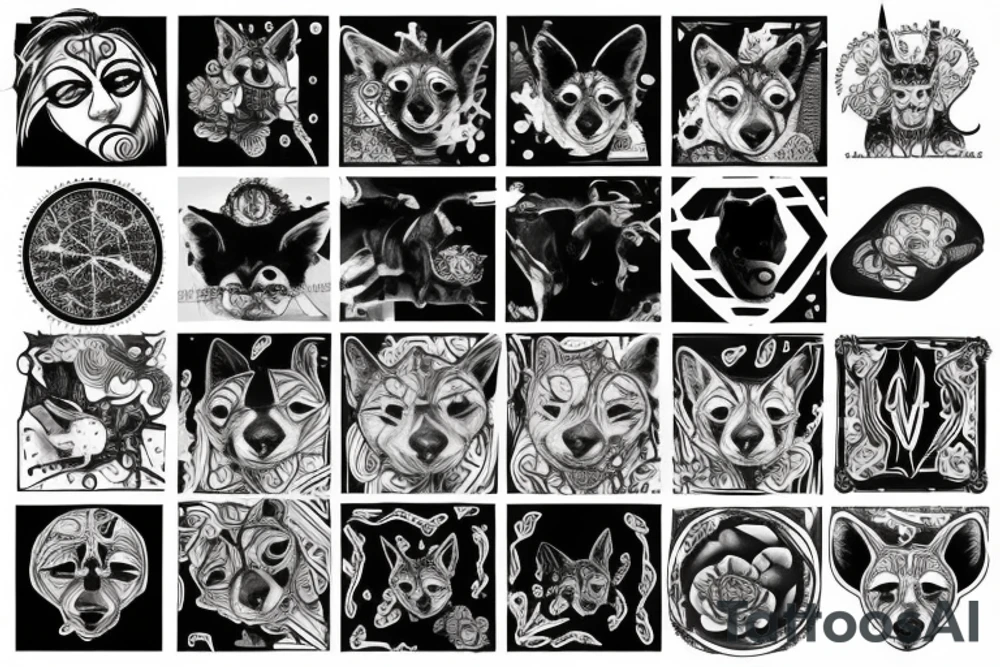 Australian dingo tattoo idea
