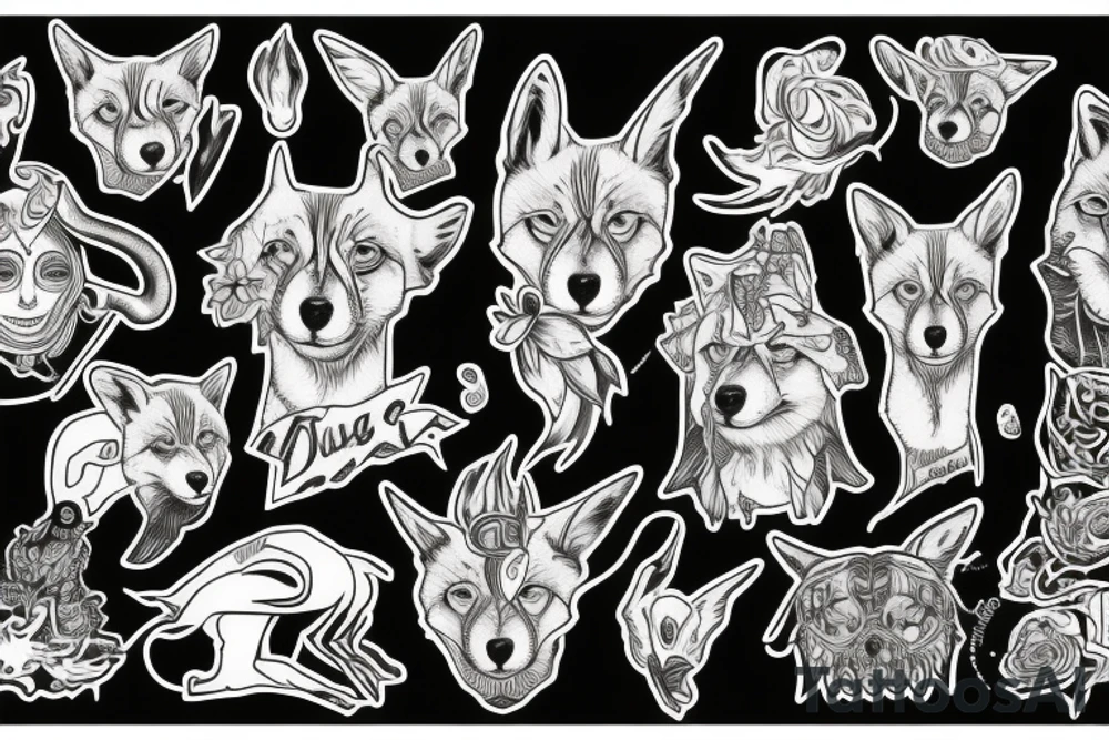 Australian dingo tattoo idea