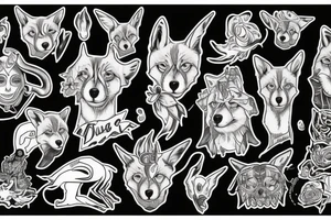 Australian dingo tattoo idea