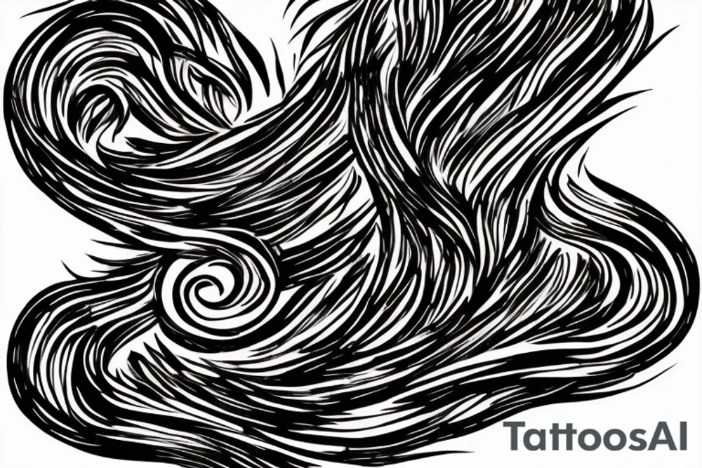 Design a black tattoo illustration that begins at the bottom with intricate roots. These roots gradually converge and intertwine to form the shape of the letter 'N'. Stemming from this 'N', create a stylized arrow that points upwards, symbolizing growth and direction. The overall theme should convey foundation, identity, and aspiration. tattoo idea