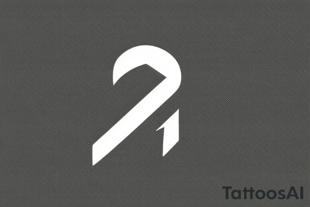 Letter N with arrow and infinity simbol tattoo idea