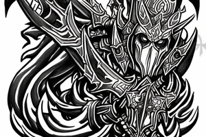 the lich king from world of warcraft. tattoo cant be bigger than 10cm tattoo idea