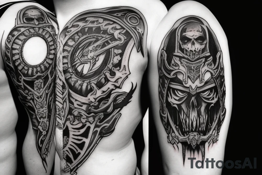 the lich king from world of warcraft. tattoo cant be bigger than 10cm tattoo idea