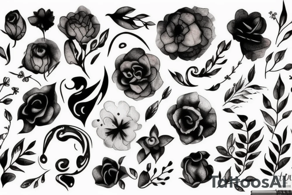 Watercolor brush tattoo idea