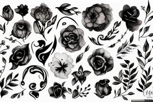 Watercolor brush tattoo idea