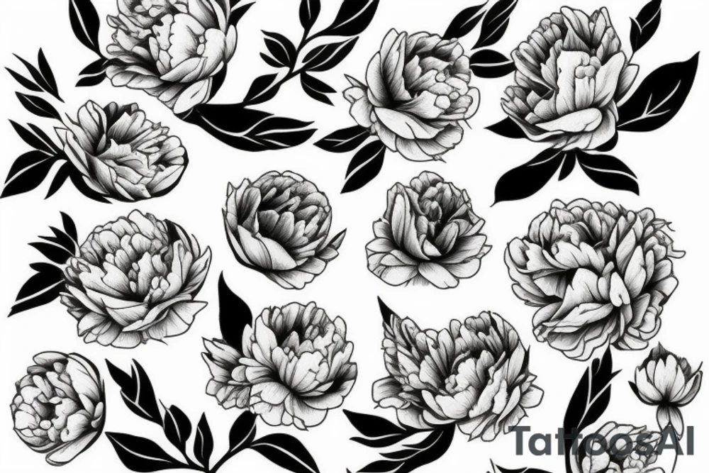 Peony tattoo idea