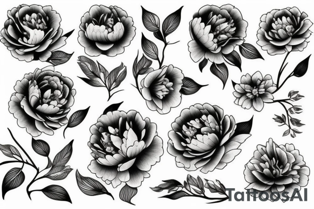 Peony tattoo idea