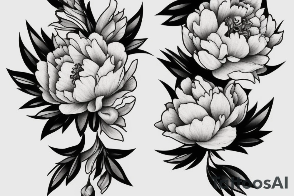 Peony tattoo idea