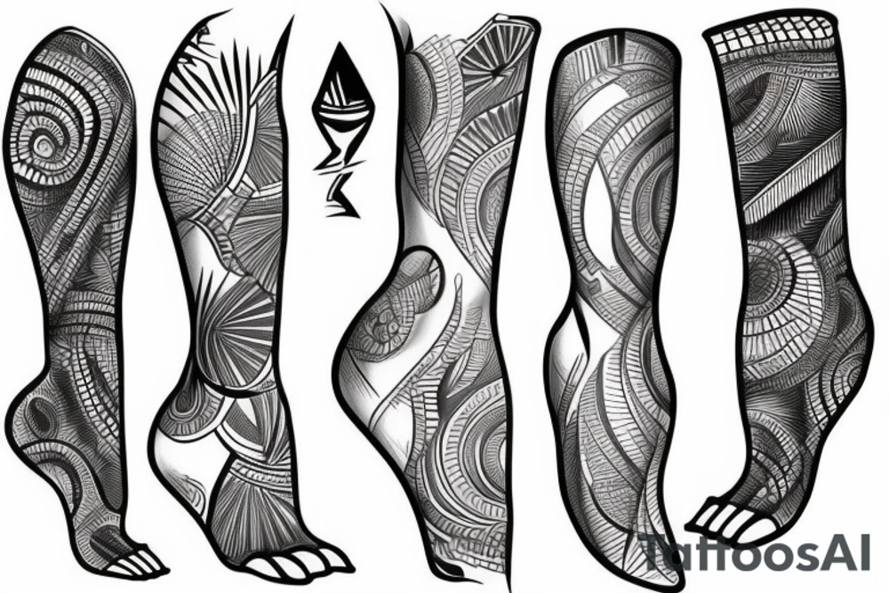 African leg sleeve tattoo design tattoo idea
