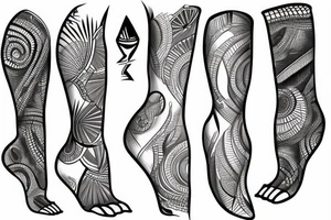 African leg sleeve tattoo design tattoo idea
