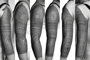 Africa themed half sleeve tattoo idea