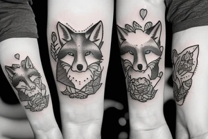 fox lying on a rock tattoo idea