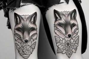 fox  full body tattoo idea