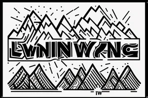 I want a mountain incorporating the letters I and L and the city of New York City. tattoo idea