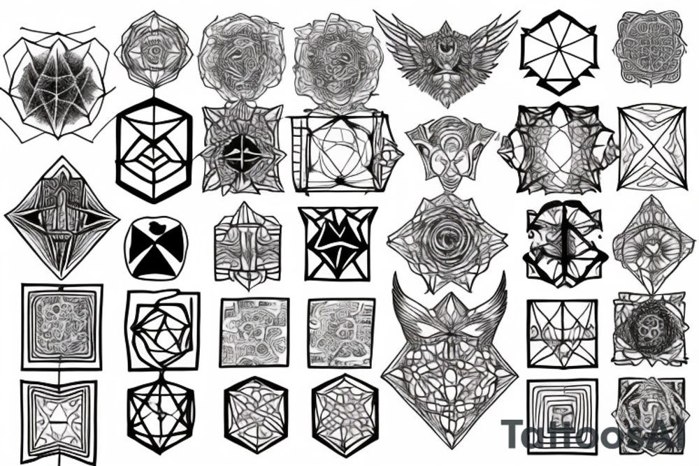 Metatron cube tattoo idea