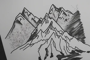 I want a simple mountain incorporating the letters I and L tattoo idea