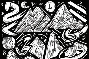 I want a simple mountain incorporating the letters I and L tattoo idea