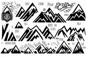 I want a simple mountain incorporating the letters I and L tattoo idea